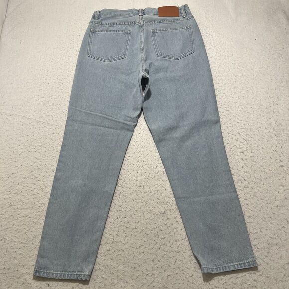 Princess Polly Women’s 4 (28x25) Straight Leg High Rise Ripped Denim Jeans - Picture 5 of 11